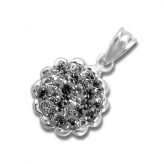 Stříbrný přívěsek s krystaly "Květina". Ag 925/1000